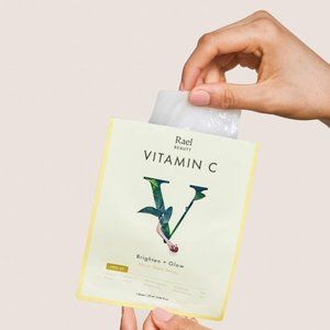 Rael Vitamin C Sheet Masks Brighten + Glow Facial
